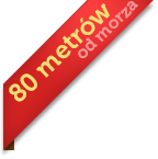 80 metrów od morza